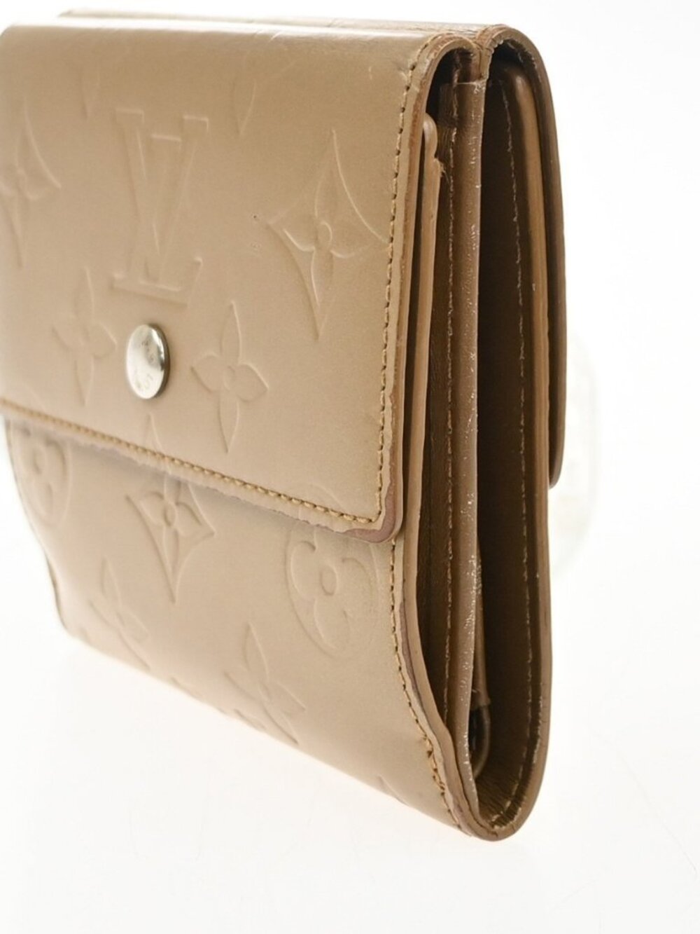 LOUIS VUITTON Porte Monnaie Billets Wallet Monogram Mat Gold BE M65117 67KD037 - Picture 3 of 16